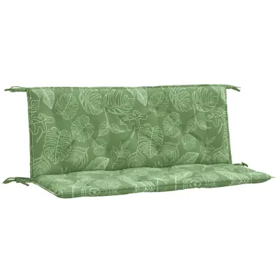 vidaXL Blazina za vrtno klop 2 kosa vzorec listov 120x50x7 cm blago