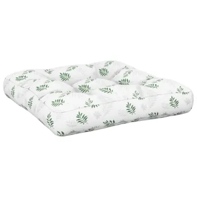 vidaXL Blazina za palete vzorec listja 60x61,5x10 cm oxford blago