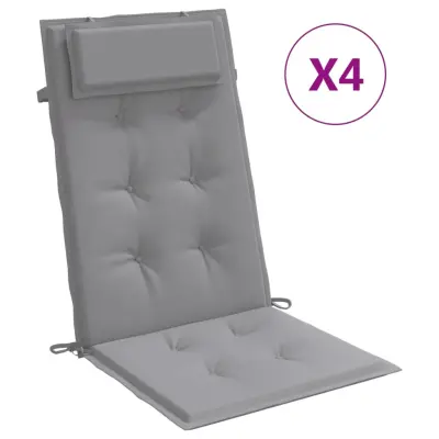 vidaXL Blazine za stole 4 kosi siva oxford tkanina
