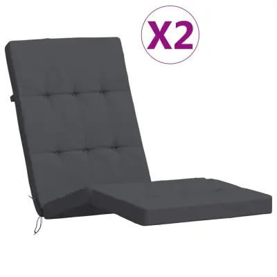 vidaXL Blazine za ležalnik 2 kosa antracit oxford tkanina