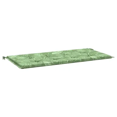 vidaXL Blazina za vrtno klop vzorec listov 100x50x4 cm oxford tkanina