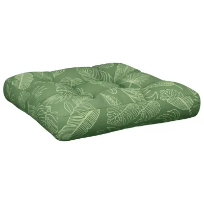 vidaXL Blazina za palete vzorec listja 58x58x10 cm oxford blago