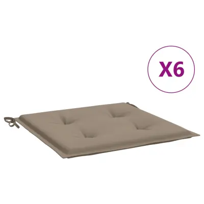 vidaXL Blazine za vrtne stole 6 kosov taupe 50x50x3 cm oxford tkanina