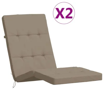 vidaXL Blazine za ležalnik 2 kosa taupe oxford tkanina