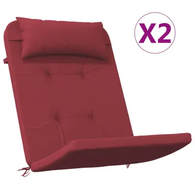 vidaXL Blazine za stole Adirondack 2 kosa vinsko rdeča oxford tkanina