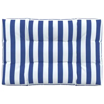 vidaXL Blazina za palete modro bele črte 120x80x12 cm blago