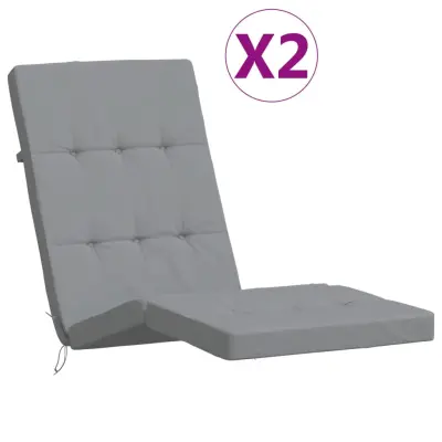 vidaXL Blazine za ležalnik 2 kosa siva oxford tkanina