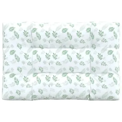 vidaXL Blazina za kavč iz palet vzorec listja 120x80x12 cm blago