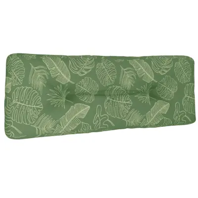 vidaXL Blazina za palete vzorec listja 120x40x12 cm