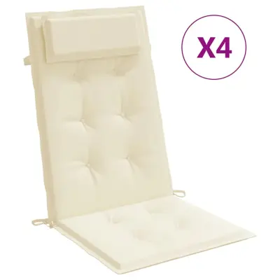 vidaXL Blazine za stole 4 kosi krem oxford tkanina