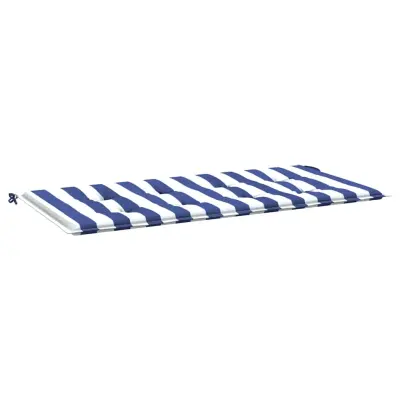 vidaXL Blazina za vrtno klop modro bele črte 120x50x4 cm oxford