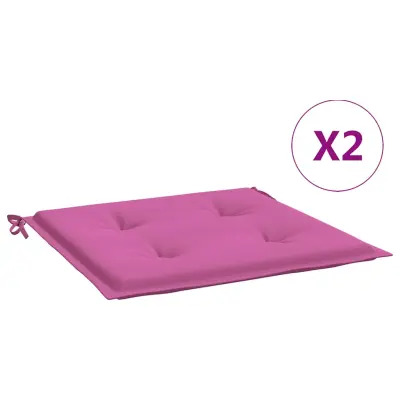 vidaXL Blazine za vrtne stole 2 kosa roza 50x50x4 cm tkanina