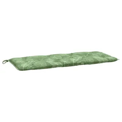 vidaXL Blazina za vrtno klop vzorec listov 120x50x7 cm blago