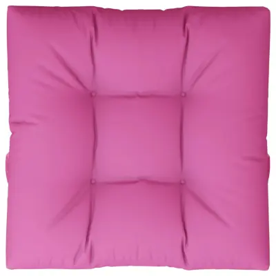 vidaXL Blazina za kavč iz palet roza 80x80x12 cm blago