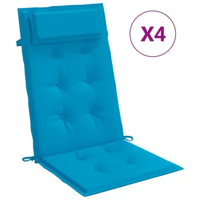 vidaXL Blazine za stole 4 kosi svetlo modra oxford tkanina