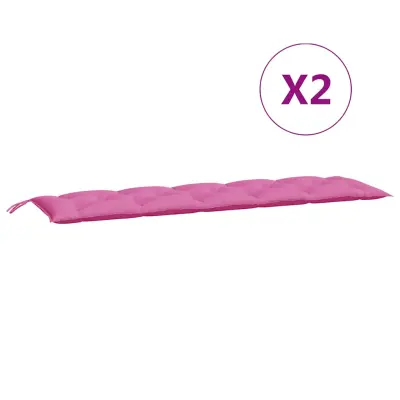 vidaXL Blazina za klop 2 kosa roza oxford tkanina