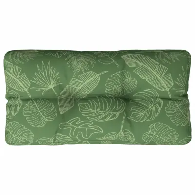 vidaXL Blazina za palete vzorec listja 80x40x12 cm blago