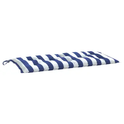 vidaXL Blazina za vrtno klop modro bele črte 100x50x7 cm oxford