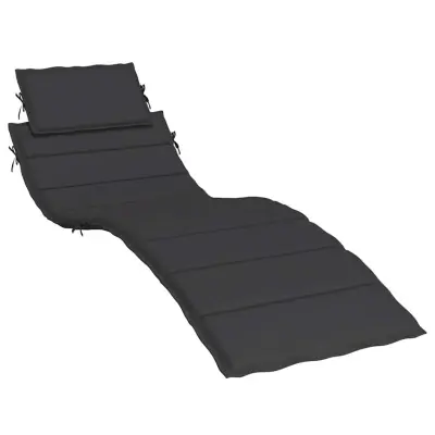 vidaXL Blazina za ležalnik črna 186x58x4 cm oxford tkanina