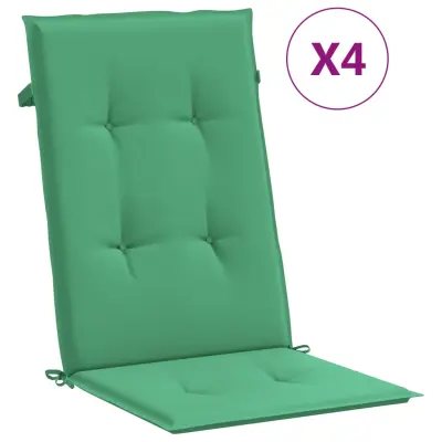 vidaXL Blazine za vrtne stole 4 kosi zelene 120x50x3 cm blago