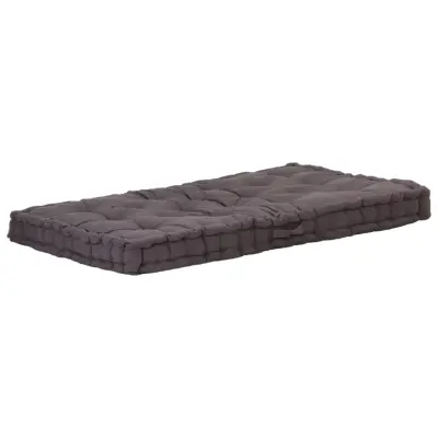 vidaXL Talna sedežna blazina za paleto bombaž 120x80x10 cm antracitna
