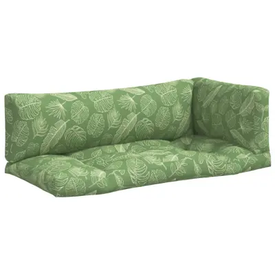 vidaXL Blazina za palete 3 kosi vzorec listov oxford blago