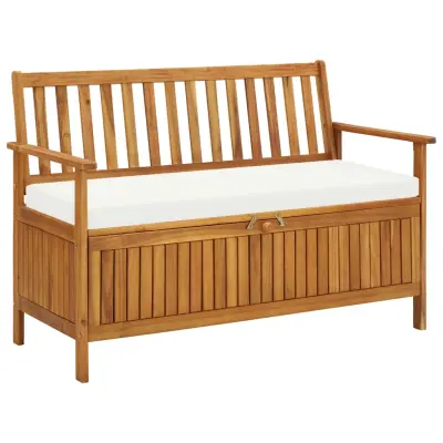 vidaXL Vrtna klop za shranjevanje trden akacijev les XL 120x63x84 cm