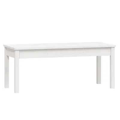 vidaXL Vrtna klop bela 109x44x45 cm trdna borovina