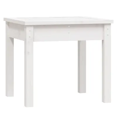 vidaXL Vrtna klop bela 50x44x45 cm trdna borovina