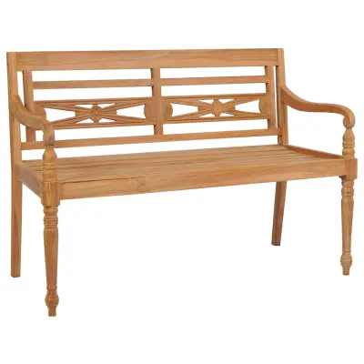 vidaXL Klop Batavia 120 cm tikovina