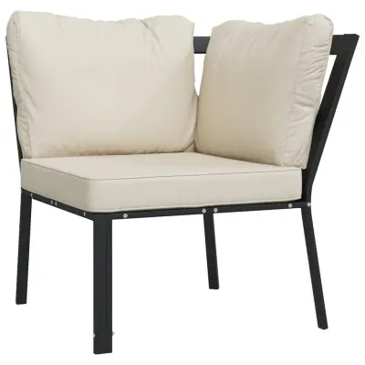 vidaXL Vrtni stol s peščenimi blazinami 76x76x79 cm jeklo