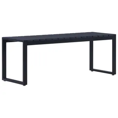 vidaXL Vrtna klop 120,5 cm PS plošča črna