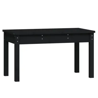 vidaXL Vrtna klop črna 80x44x45 cm trdna borovina