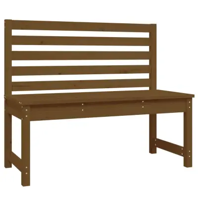 vidaXL Vrtna klop medeno rjava 109 cm trdna borovina