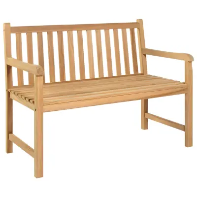 vidaXL Vrtna klop 114 cm trdna tikovina