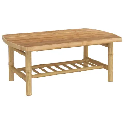vidaXL Vrtna klubska mizica 90x55x37 cm bambus