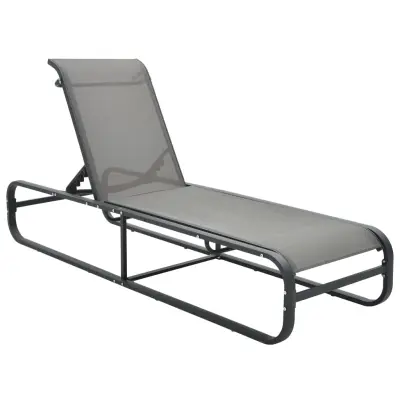 vidaXL Ležalnik iz aluminija in tekstila