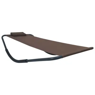 vidaXL Vrtni ležalnik rjav 200x90 cm iz jekla