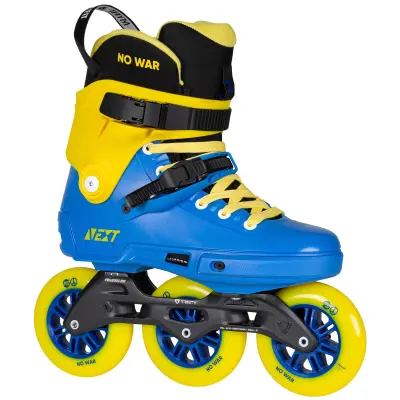 PowerSlide Next No War 110 rolerji, rumeni in modri, velikost: 40-41