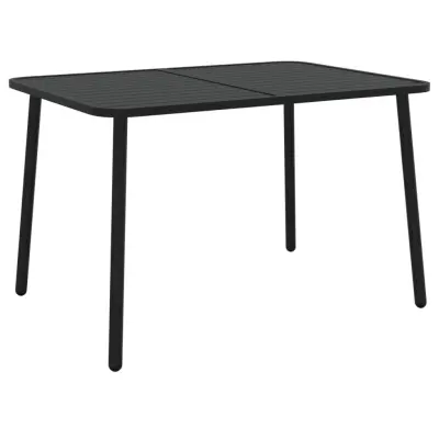 vidaXL Vrtna miza antracitna 110x80x71 cm jeklo