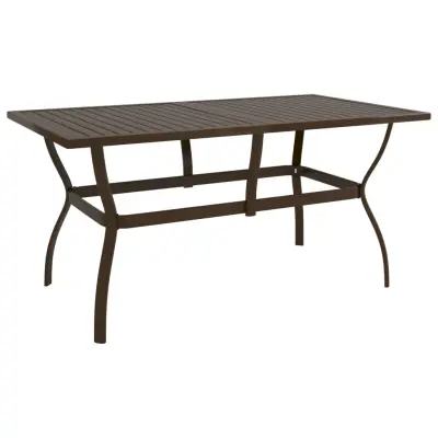 vidaXL Vrtna miza rjava 140x80x72 cm jeklo