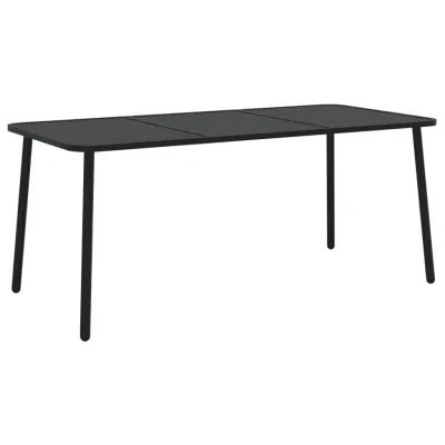 vidaXL Vrtna miza antracitna 165x80x71 cm jeklo