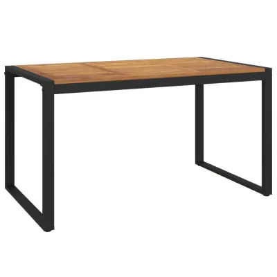 vidaXL Vrtna miza z nogami U oblike 140x80x75 cm trden akacijev les