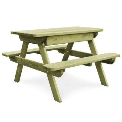 vidaXL Otroška piknik miza s klopmi 90x90x58 cm impregnirana borovina