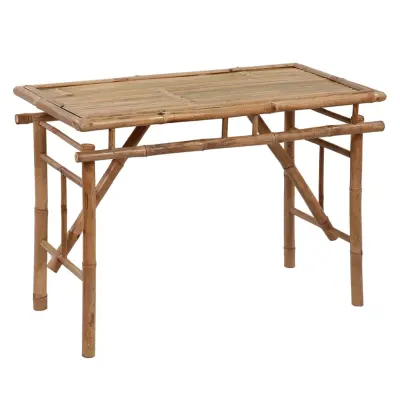 vidaXL Zložljiva vrtna miza 115x50x75 cm bambus