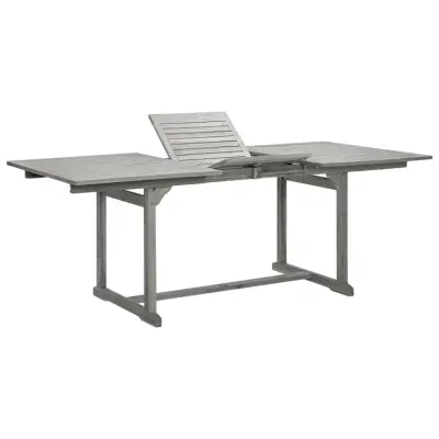 vidaXL Vrtna jedilna miza (150-200)x100x75 cm trden akacijev les