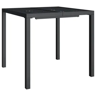 vidaXL Vrtna miza antracitna 80x80x72 cm jeklo