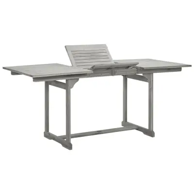 vidaXL Vrtna jedilna miza (120-170)x80x75 cm trden akacijev les