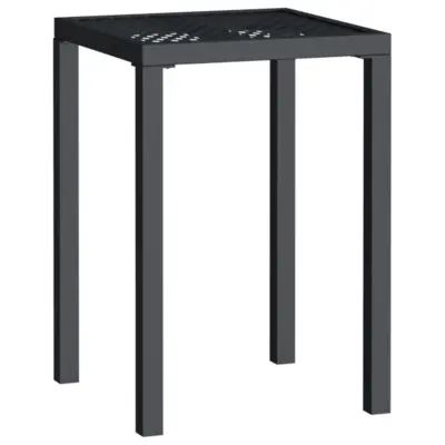 vidaXL Vrtna miza antracitna 50x50x72 cm jeklo