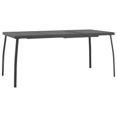 vidaXL Vrtna miza antracit 165x80x72 cm jeklena mreža
